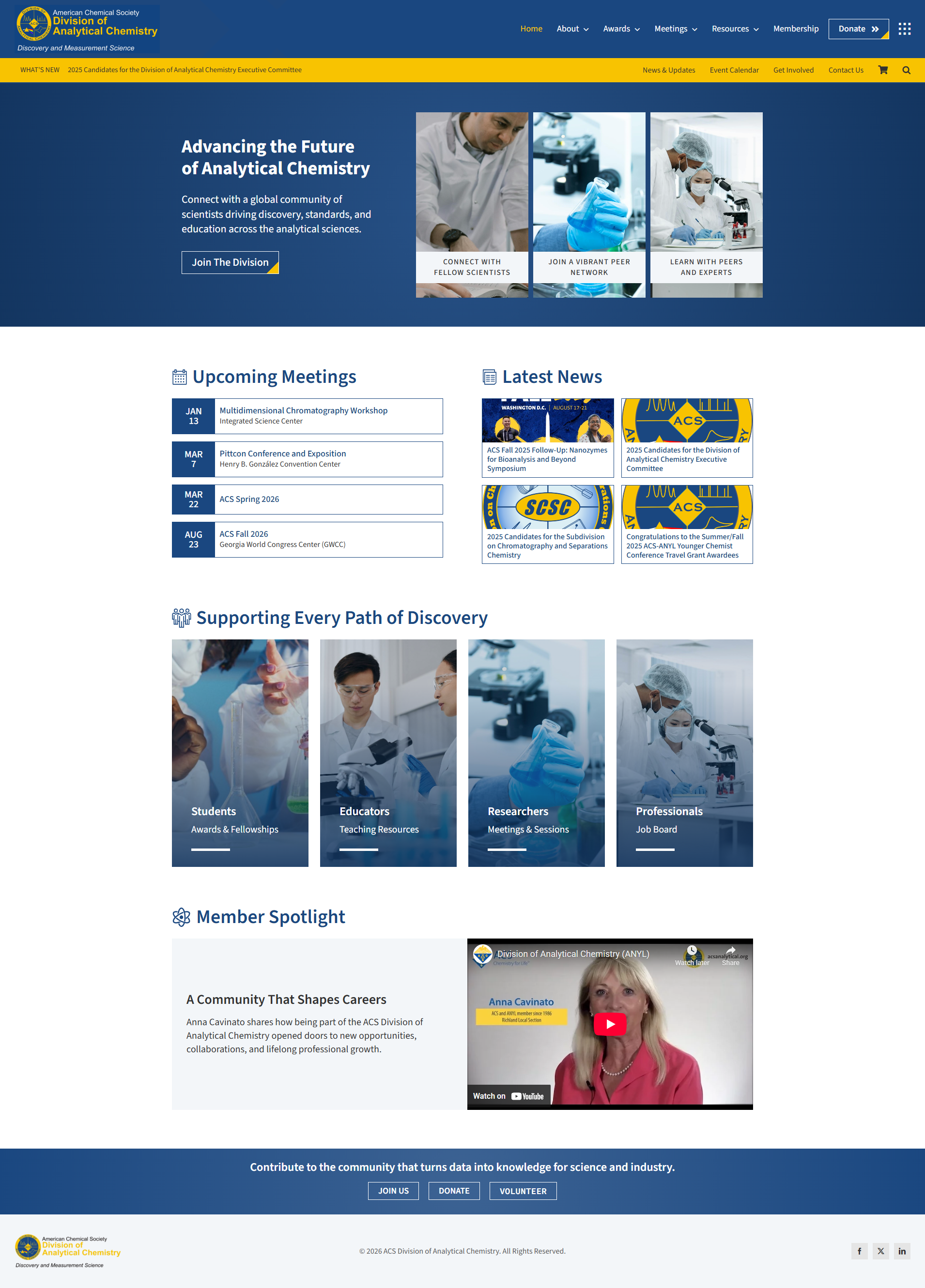 ACS Analytical Homepage